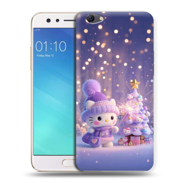 Силиконовый чехол на OPPO F3 с принтом Новый год Силиконовый чехол на OPPO F3 с принтом Новый год