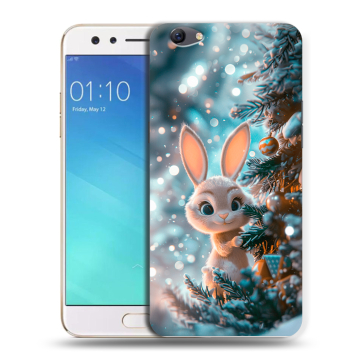 Силиконовый чехол на OPPO F3 с принтом Новый год Силиконовый чехол на OPPO F3 с принтом Новый год