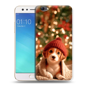 Силиконовый чехол на OPPO F3 с принтом Новый год Силиконовый чехол на OPPO F3 с принтом Новый год