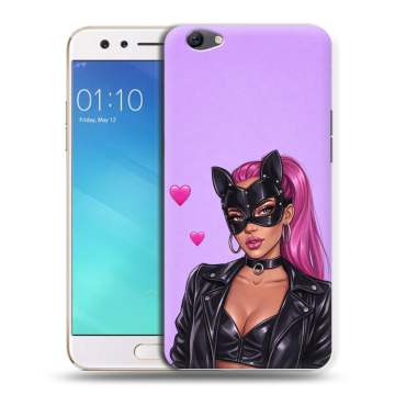 Силиконовый чехол на OPPO F3 с принтом женский Силиконовый чехол на OPPO F3 с принтом женский