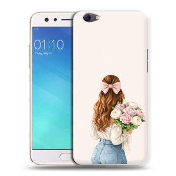 Силиконовый чехол на OPPO F3 с принтом женский