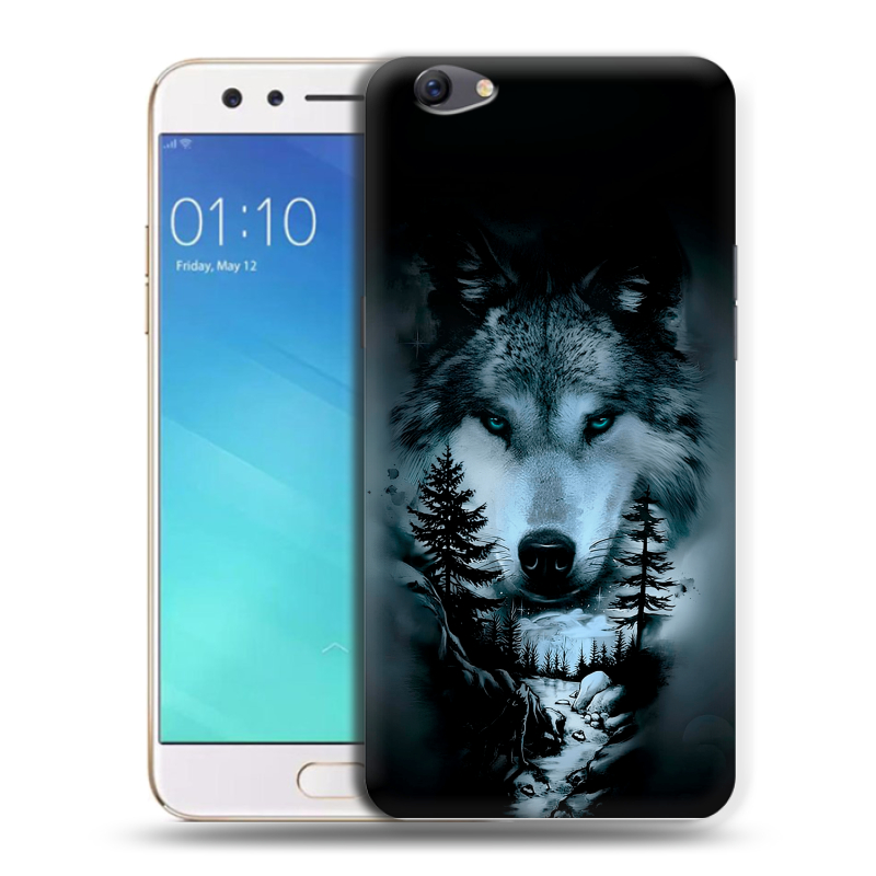 Силиконовый чехол на OPPO F3 с принтом Лесной волк Силиконовый чехол на OPPO F3 с принтом Лесной волк