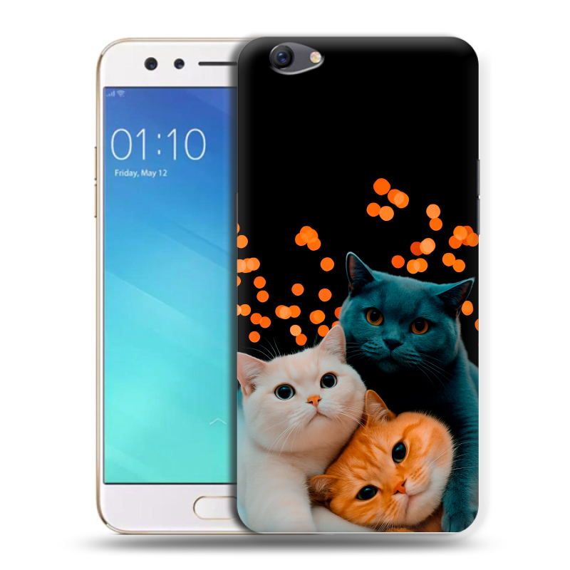 Силиконовый чехол на OPPO F3 с принтом Кошки Силиконовый чехол на OPPO F3 с принтом Кошки