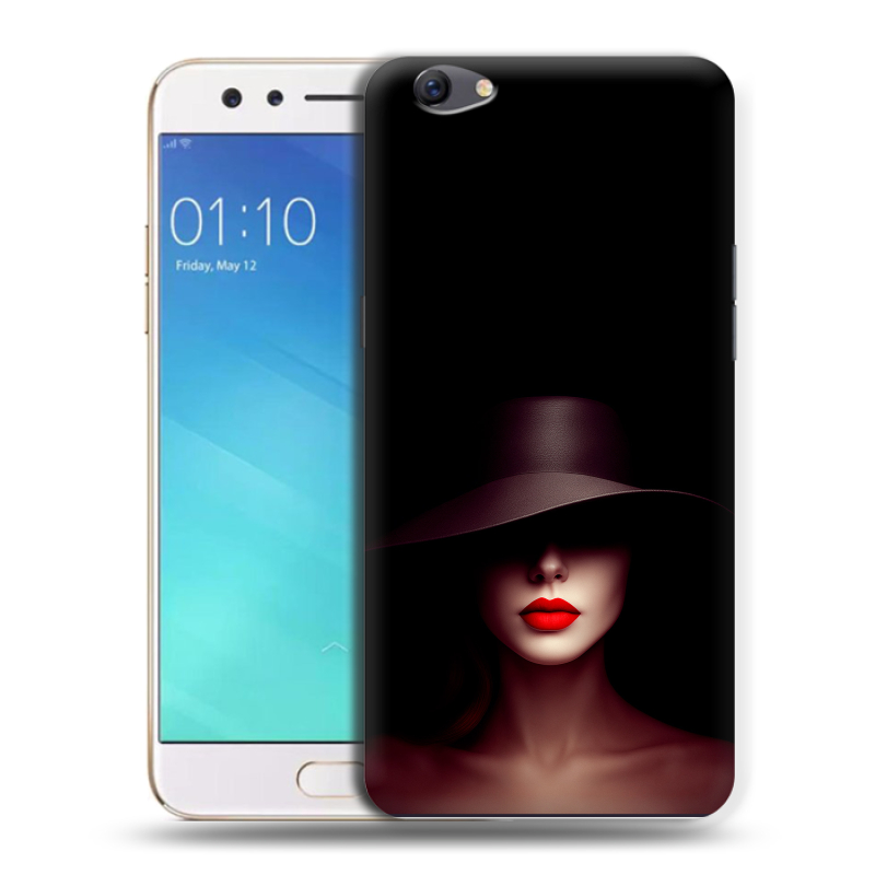 Силиконовый чехол на OPPO F3 с принтом Девушка в шляпе Силиконовый чехол на OPPO F3 с принтом Девушка в шляпе