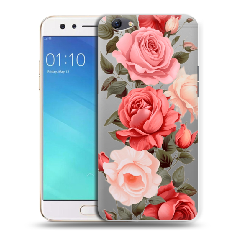 Силиконовый чехол на OPPO F3 с принтом Розы Силиконовый чехол на OPPO F3 с принтом Розы