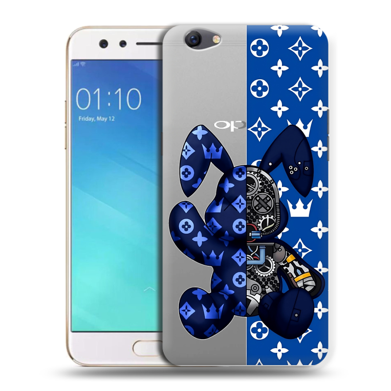 Силиконовый чехол на OPPO F3 с принтом Луи робот Силиконовый чехол на OPPO F3 с принтом Луи робот