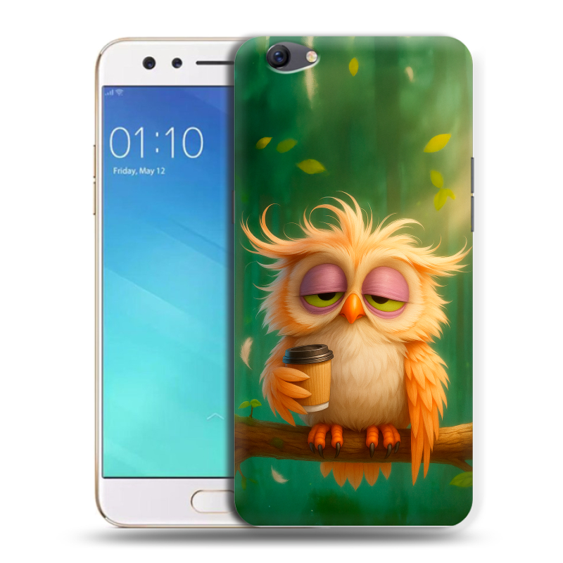 Силиконовый чехол на OPPO F3 с принтом сова Силиконовый чехол на OPPO F3 с принтом сова