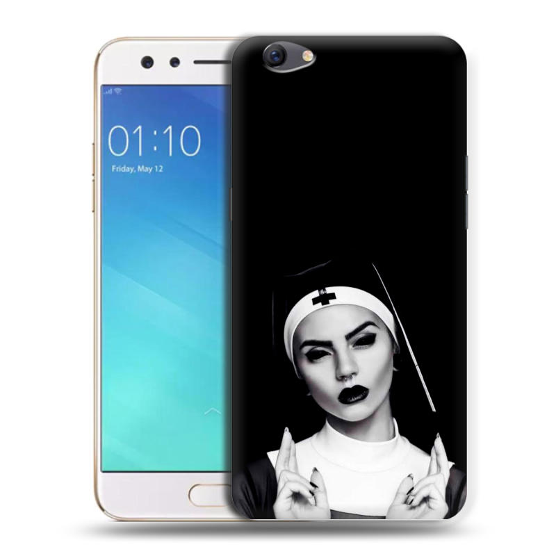 Силиконовый чехол на OPPO F3 с принтом монашка Силиконовый чехол на OPPO F3 с принтом монашка