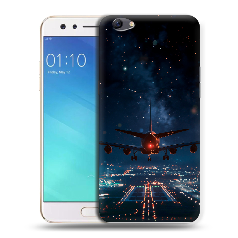 Пластиковый чехол на OPPO F3 с принтом самолет Пластиковый чехол на OPPO F3 с принтом самолет