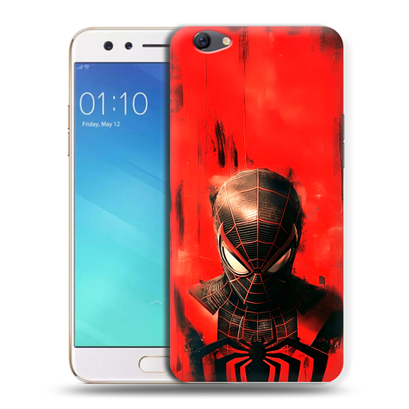 Пластиковый чехол на OPPO F3 с принтом человек паук spiderman Пластиковый чехол на OPPO F3 с принтом человек паук spiderman