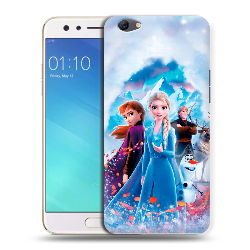 Силиконовый чехол на OPPO F3 с принтом Холодное сердце Frozen Силиконовый чехол на OPPO F3 с принтом Холодное сердце Frozen
