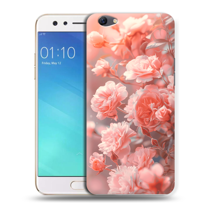 Пластиковый чехол на OPPO F3 с принтом Розы цветы Пластиковый чехол на OPPO F3 с принтом Розы цветы