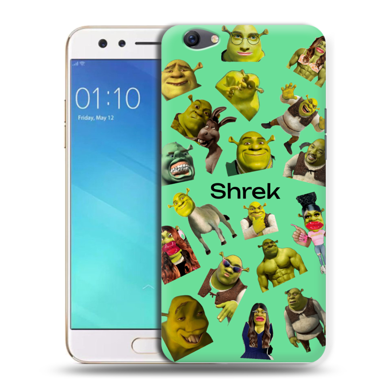Силиконовый чехол на OPPO F3 с принтом Шрек Shrek Силиконовый чехол на OPPO F3 с принтом Шрек Shrek