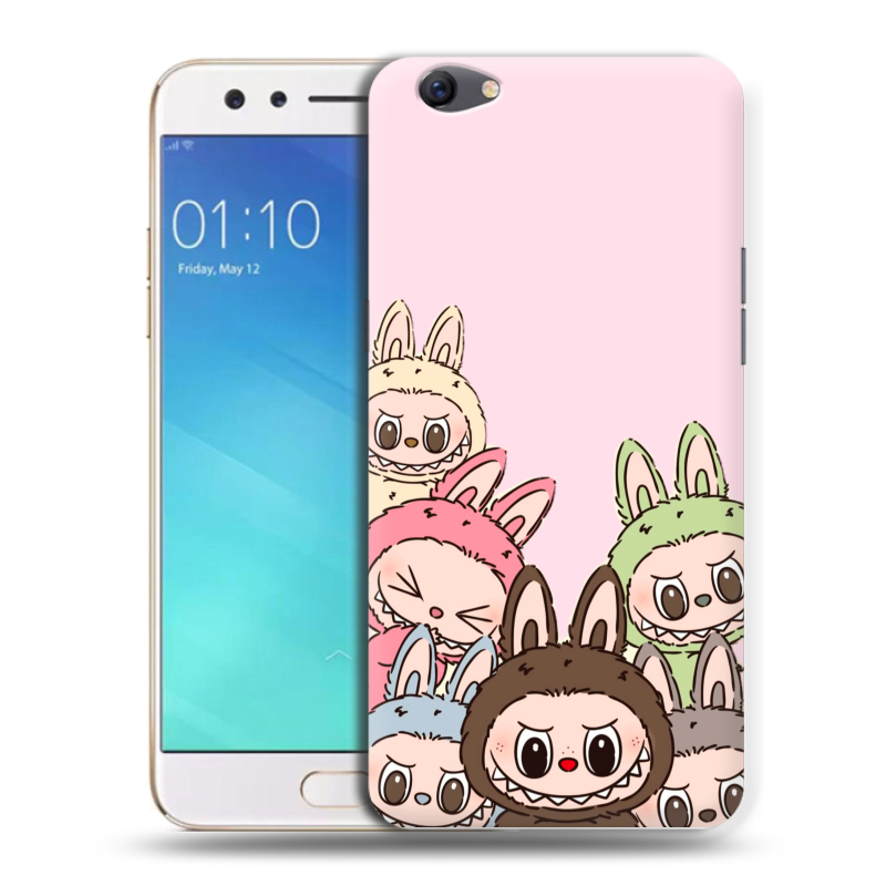 Силиконовый чехол на OPPO F3 с принтом Лабубу Силиконовый чехол на OPPO F3 с принтом Лабубу