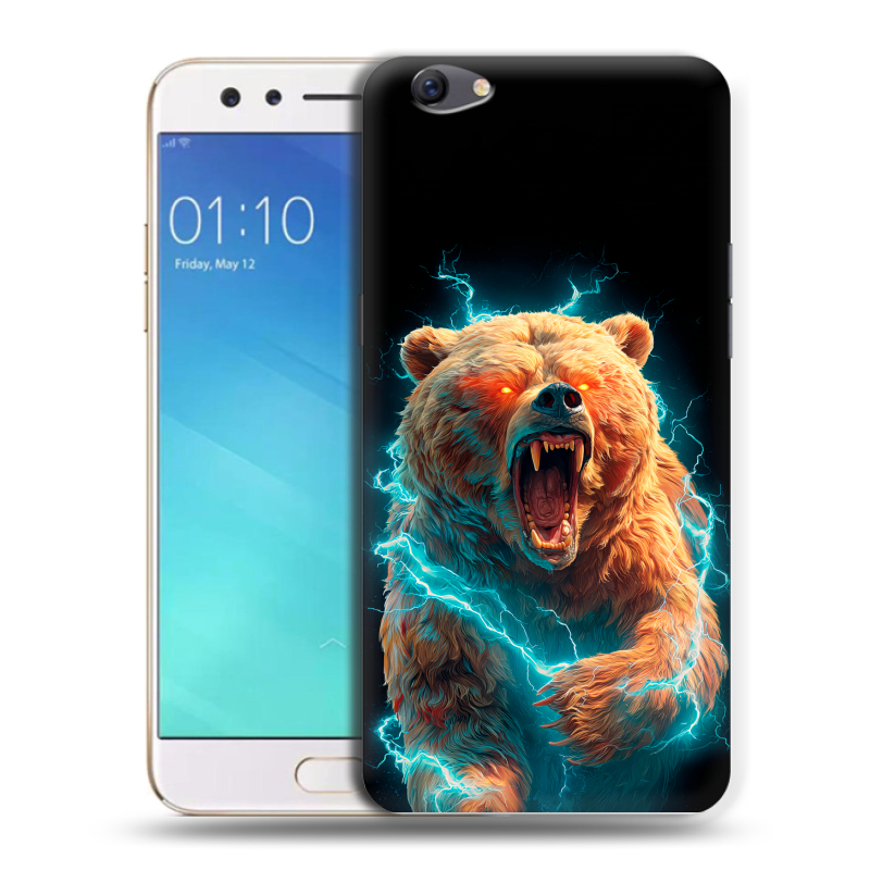 Силиконовый чехол на OPPO F3 с принтом Медведь Силиконовый чехол на OPPO F3 с принтом Медведь