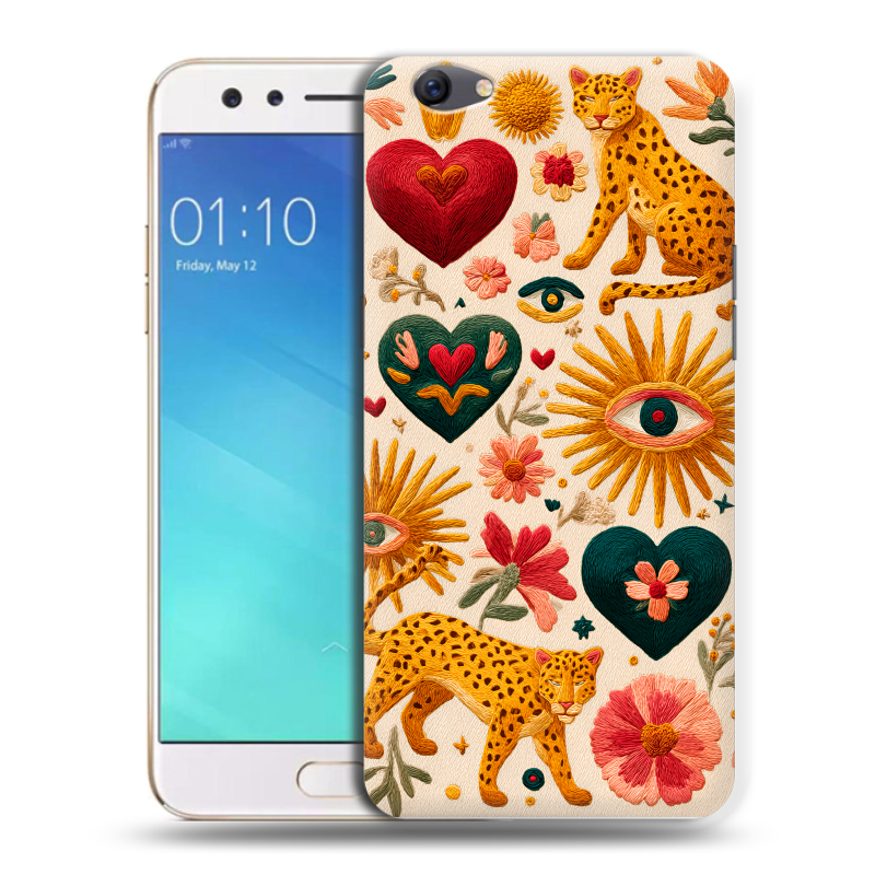 Пластиковый чехол на OPPO F3 с принтом Модный принт Пластиковый чехол на OPPO F3 с принтом Модный принт