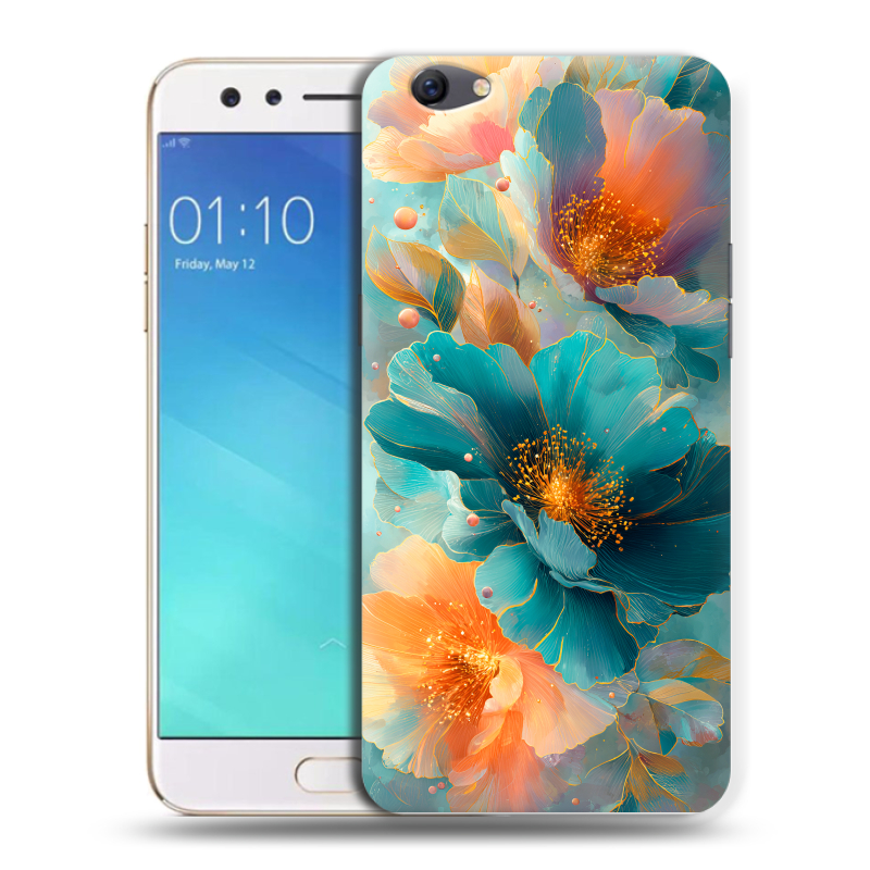Силиконовый чехол на OPPO F3 с принтом Цветы Силиконовый чехол на OPPO F3 с принтом Цветы