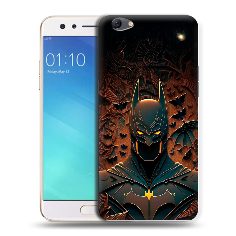 Пластиковый чехол на OPPO F3 с принтом Batman Бэтмен Пластиковый чехол на OPPO F3 с принтом Batman Бэтмен
