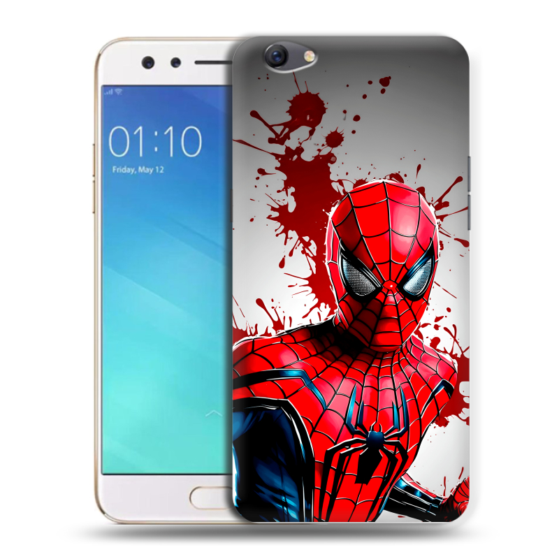 Пластиковый чехол на OPPO F3 с принтом Spiderman Человек паук Пластиковый чехол на OPPO F3 с принтом Spiderman Человек паук