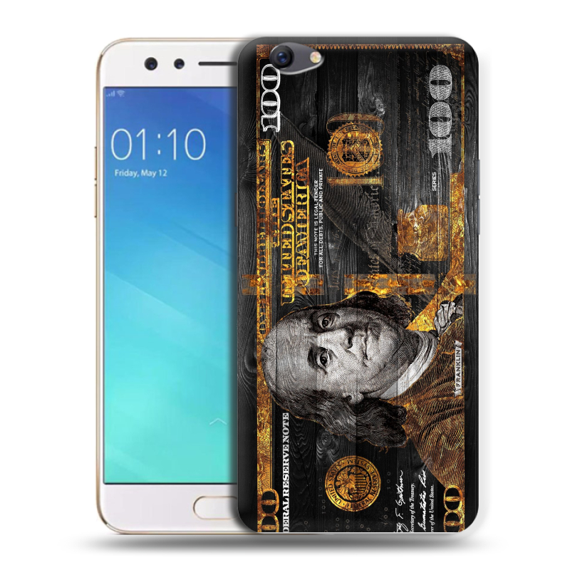Силиконовый чехол на OPPO F3 с принтом Доллар деньги Силиконовый чехол на OPPO F3 с принтом Доллар деньги