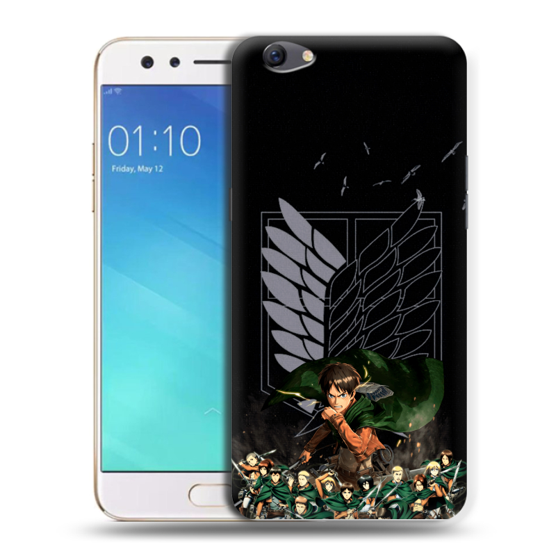 Пластиковый чехол на OPPO F3 с принтом Атака титанов Пластиковый чехол на OPPO F3 с принтом Атака титанов