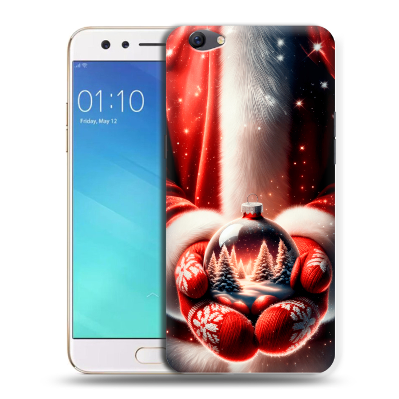Силиконовый чехол на OPPO F3 с принтом Новый год Силиконовый чехол на OPPO F3 с принтом Новый год