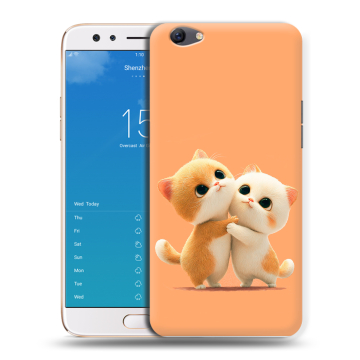 Силиконовый чехол на OPPO F3 Plus с принтом Милые котики