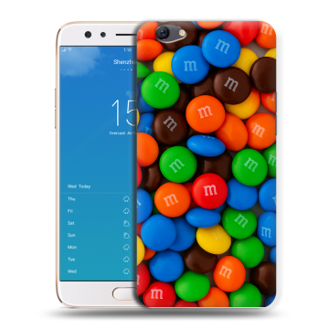 Силиконовый чехол на OPPO F3 Plus с принтом Конфеты