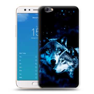 Силиконовый чехол на OPPO F3 Plus с принтом Волки Силиконовый чехол на OPPO F3 Plus с принтом Волки
