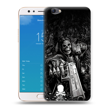Силиконовый чехол на OPPO F3 Plus с принтом Скелет Силиконовый чехол на OPPO F3 Plus с принтом Скелет