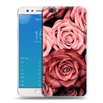 Силиконовый чехол на OPPO F3 Plus с принтом Цветы розы