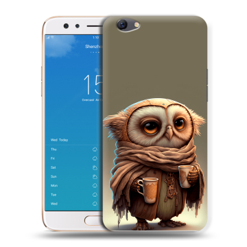Силиконовый чехол на OPPO F3 Plus с принтом Сова Силиконовый чехол на OPPO F3 Plus с принтом Сова