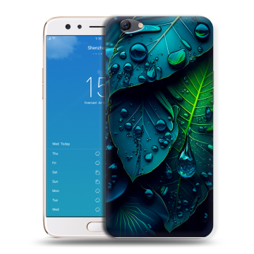 Силиконовый чехол на OPPO F3 Plus с принтом Листья Силиконовый чехол на OPPO F3 Plus с принтом Листья