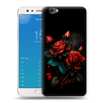 Силиконовый чехол на OPPO F3 Plus с принтом Розы красные