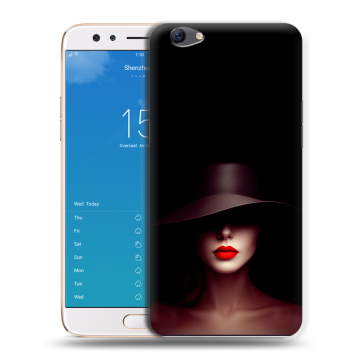 Силиконовый чехол на OPPO F3 Plus с принтом Девушка в шляпе
