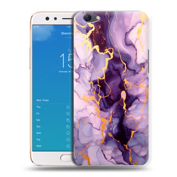 Силиконовый чехол на OPPO F3 Plus с принтом Мрамор