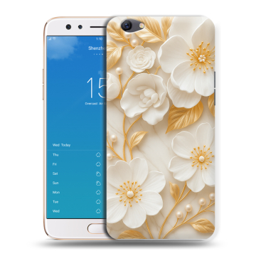 Силиконовый чехол на OPPO F3 Plus с принтом Цветы