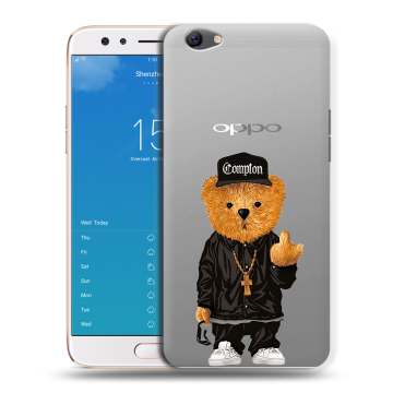 Силиконовый чехол на OPPO F3 Plus с принтом Мишка
