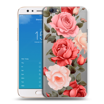 Силиконовый чехол на OPPO F3 Plus с принтом Розы