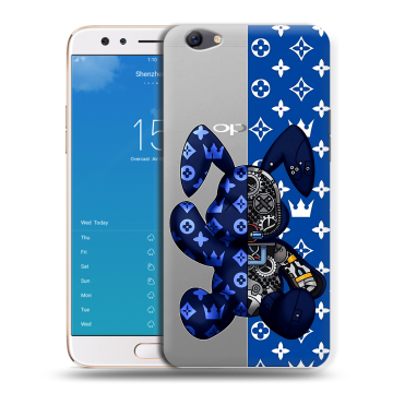 Силиконовый чехол на OPPO F3 Plus с принтом Луи робот