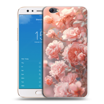 Силиконовый чехол на OPPO F3 Plus с принтом Розовые розы