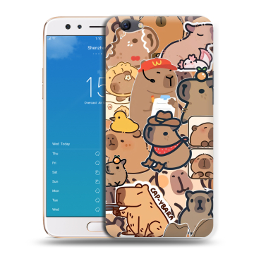 Силиконовый чехол на OPPO F3 Plus с принтом капибара