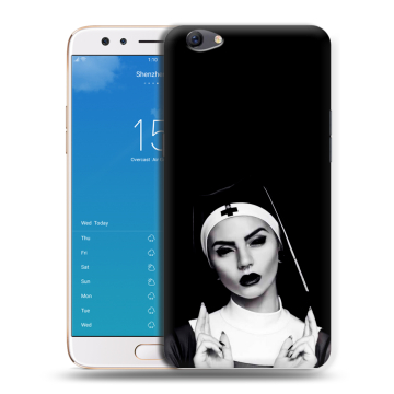 Силиконовый чехол на OPPO F3 Plus с принтом монашка