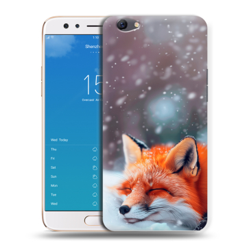 Силиконовый чехол на OPPO F3 Plus с принтом лиса