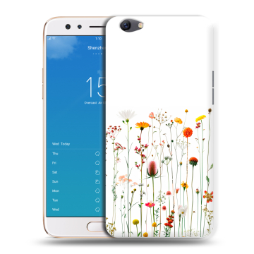 Силиконовый чехол на OPPO F3 Plus с принтом цветы