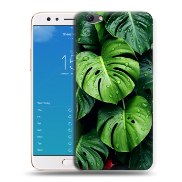 Силиконовый чехол на OPPO F3 Plus с принтом Листья