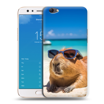 Силиконовый чехол на OPPO F3 Plus с принтом Капибара