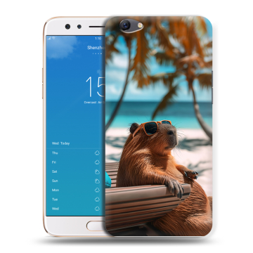 Силиконовый чехол на OPPO F3 Plus с принтом Капибара