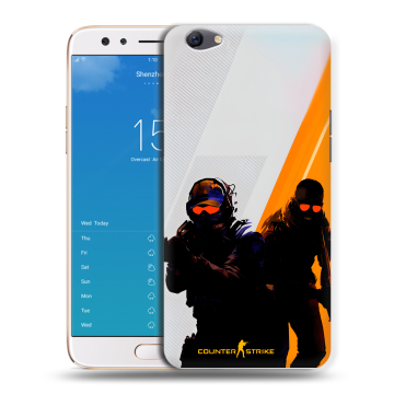 Силиконовый чехол на OPPO F3 Plus с принтом Контер страйк Counter strike