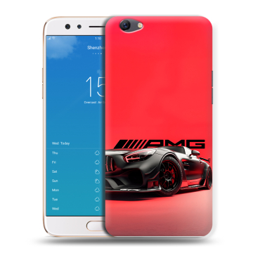 Силиконовый чехол на OPPO F3 Plus с принтом Мерседес Mercedes AMG Силиконовый чехол на OPPO F3 Plus с принтом Мерседес Mercedes AMG